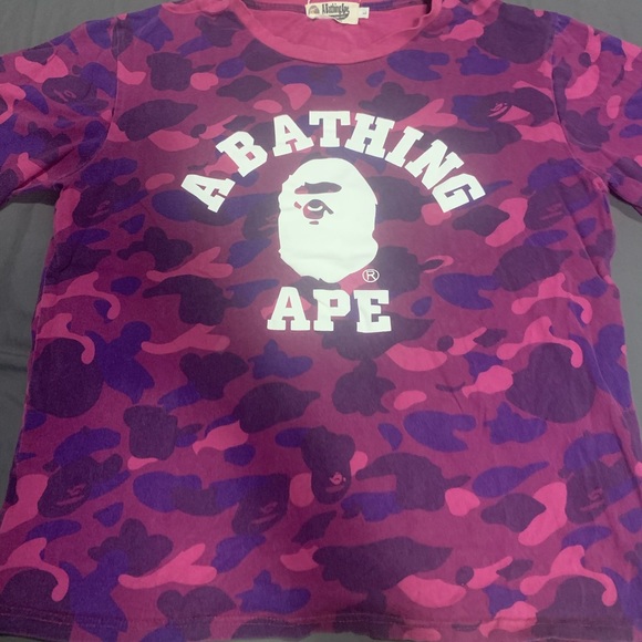 Purple Camo Bape T Shirt - Picture 1 of 3